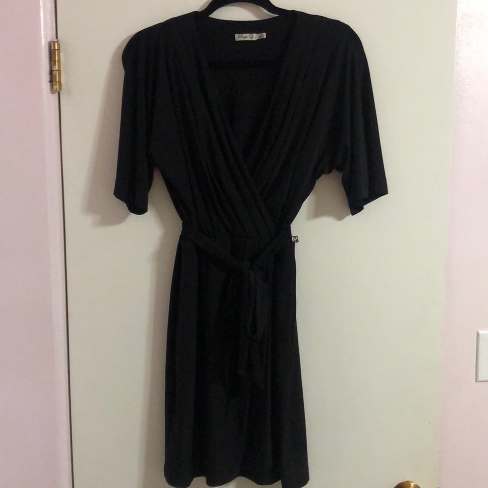 Eliza J Black Wrap Dress